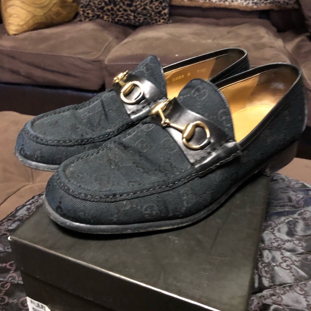 Vintage Gucci Mocassino Tubolare Monogram Loafer